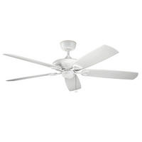 Ventilator mit Beleuchtung Kevlar 152/35 cm  - Weiß, Basics, Kunststoff/Metall (152/35cm) - Elstead Lighting