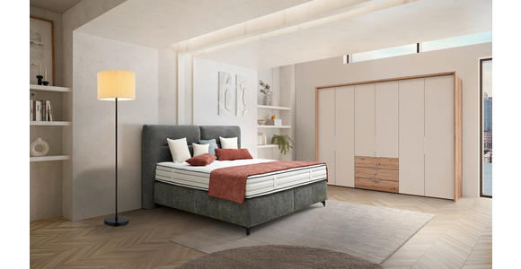 DREHTÜRENSCHRANK inkl. Zubehör 298/240/63 cm,  in Eiche Artisan, Elfenbein, 6-türig  - Elfenbein/Alufarben, Design, Holzwerkstoff/Metall (298/240/63cm) - Dieter Knoll