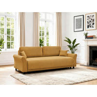SCHLAFSOFA Malta in Cord Gelb  - Gelb/Schwarz, Design, Textil (244/88/100cm) - P & B