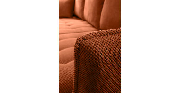ECKSOFA Rostfarben Chenille - Rostfarben/Schwarz, KONVENTIONELL, Holz/Textil (290/160cm) - Carryhome