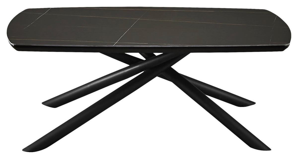 COUCHTISCH 120/70/46 cm Schwarz  - Schwarz, Design, Keramik/Metall (120/70/46cm) - Stylife