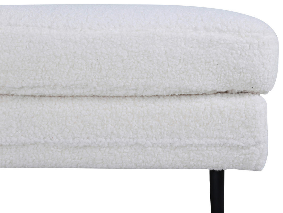 HOCKER in Metall, Textil Schwarz, Weiß  - Schwarz/Weiß, Design, Textil/Metall (90/49/70cm) - Livetastic