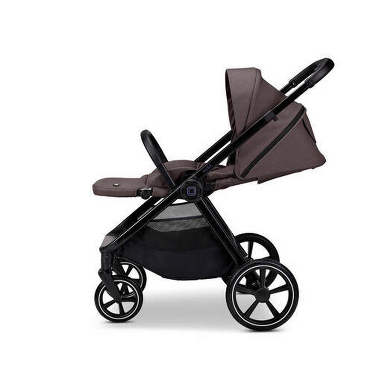 KINDERWAGENSET Aura Set  - Dunkelbraun, Basics (140/61/115cm) - Moon
