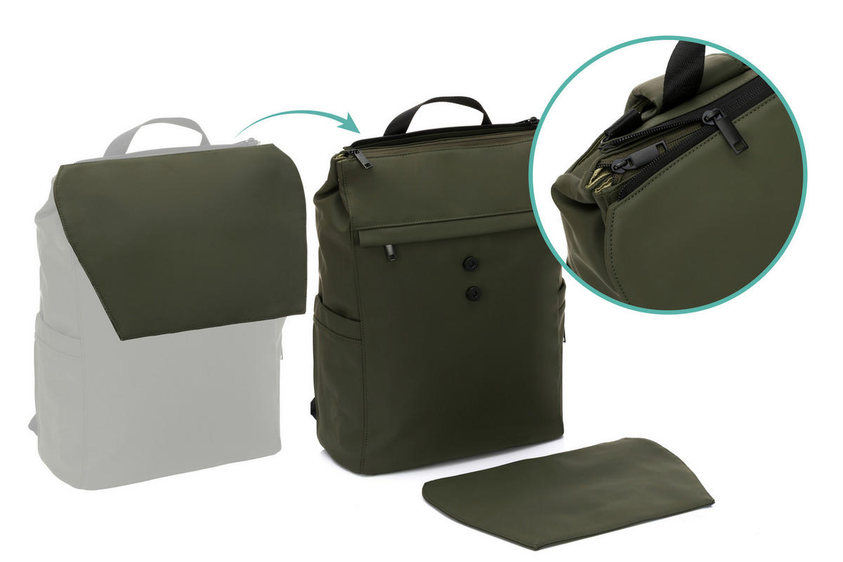 WICKELRUCKSACK - Grün, Basics, Textil - Jimmylee