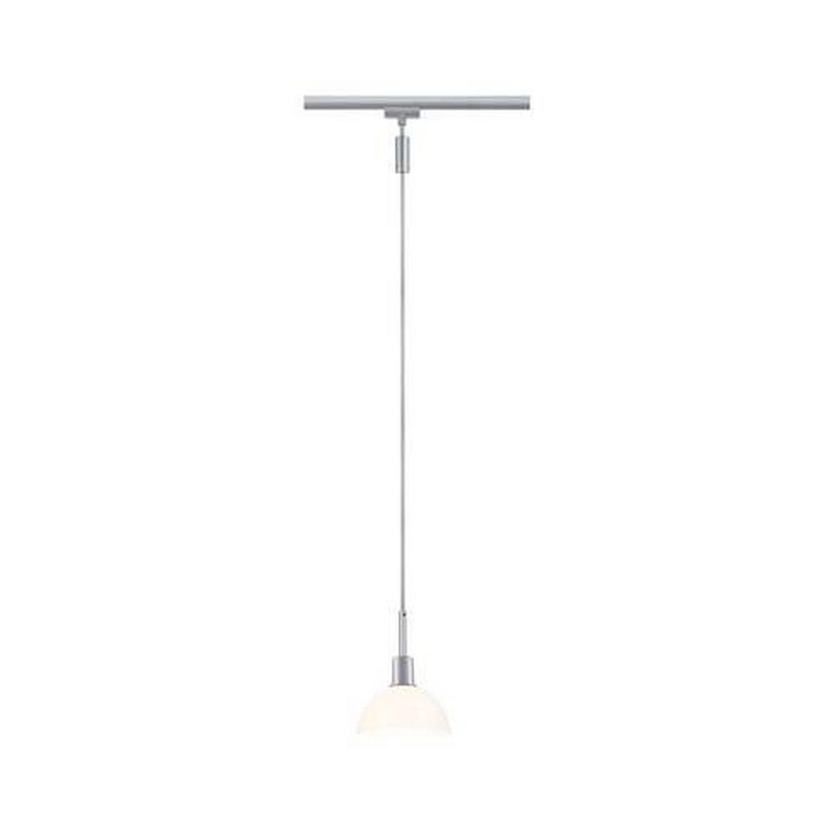 SCHIENENSYSTEM-HÄNGELEUCHTE Sarrasani 14/140 cm   - Chromfarben/Opal, Basics, Glas/Metall (14/140cm) - Paulmann