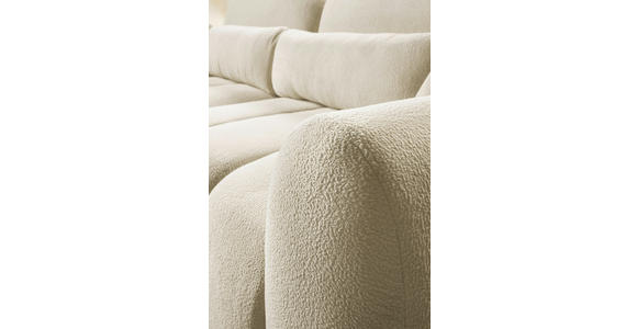 SCHLAFSOFA Webstoff Creme  - Creme/Schwarz, KONVENTIONELL, Kunststoff/Textil (262/93/117cm) - Carryhome
