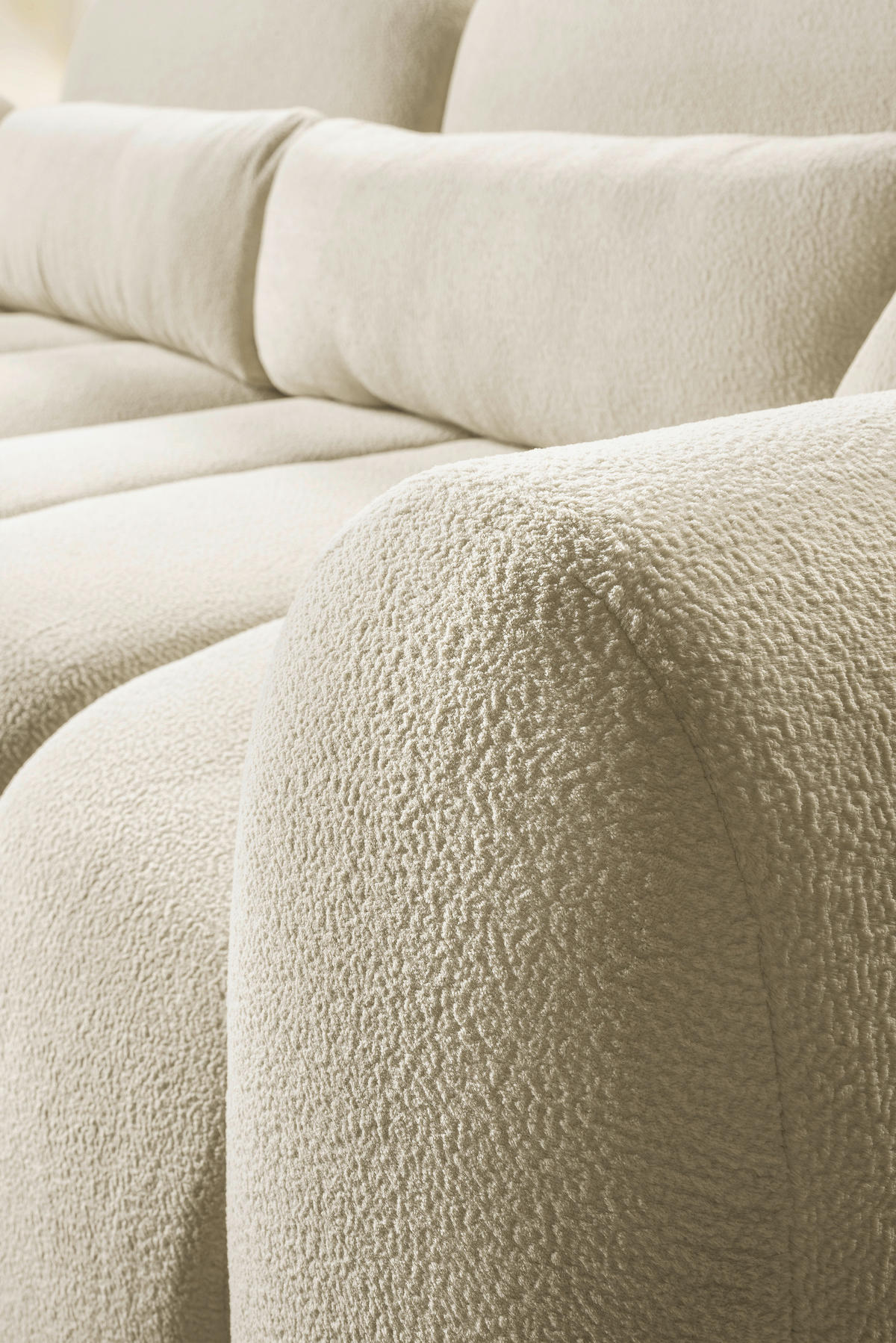 SCHLAFSOFA  mit Webstoff Creme  - Creme/Schwarz, KONVENTIONELL, Kunststoff/Textil (262/93/117cm) - Carryhome