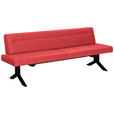 SITZBANK 220/87/70 cm  in Rot  - Rot/Schwarz, KONVENTIONELL, Textil/Metall (220/87/70cm) - Moderano
