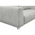 BIGSOFA  in Cord Hellgrau  - Hellgrau/Schwarz, KONVENTIONELL, Textil/Metall (246/100/116cm) - Carryhome