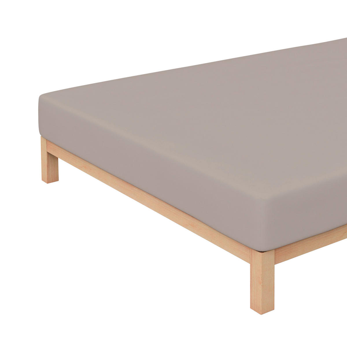 SPANNBETTTUCH PURE Jersey  - Beige, Basics, Textil (90-100/190-220cm) - Schlafgut