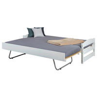 AUSZIEHBETT 90-180/200 cm  in Weiß  - Naturfarben/Weiß, KONVENTIONELL, Holz (90-180/200cm) - MID.YOU