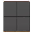 HIGHBOARD 100/121/42 cm  - Schwarz/Graphitfarben, MODERN, Holzwerkstoff (100/121/42cm) - Xora