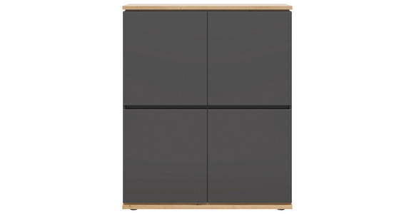 HIGHBOARD 100/121/42 cm  - Schwarz/Graphitfarben, MODERN, Holzwerkstoff (100/121/42cm) - Xora