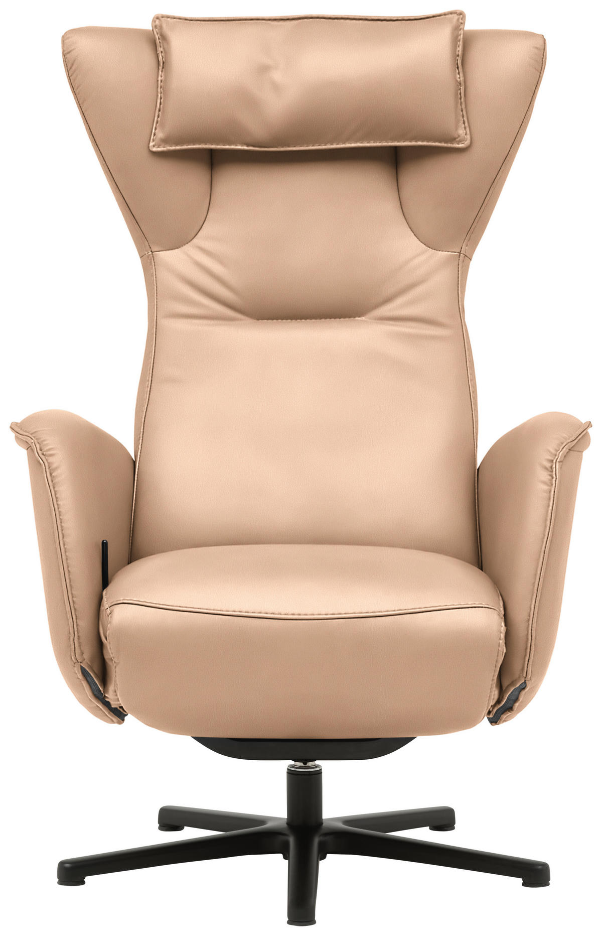 RELAXSESSEL Leder Beigebraun  - Beigebraun/Schwarz, Design, Leder/Metall (75/106/86cm) - Valdera