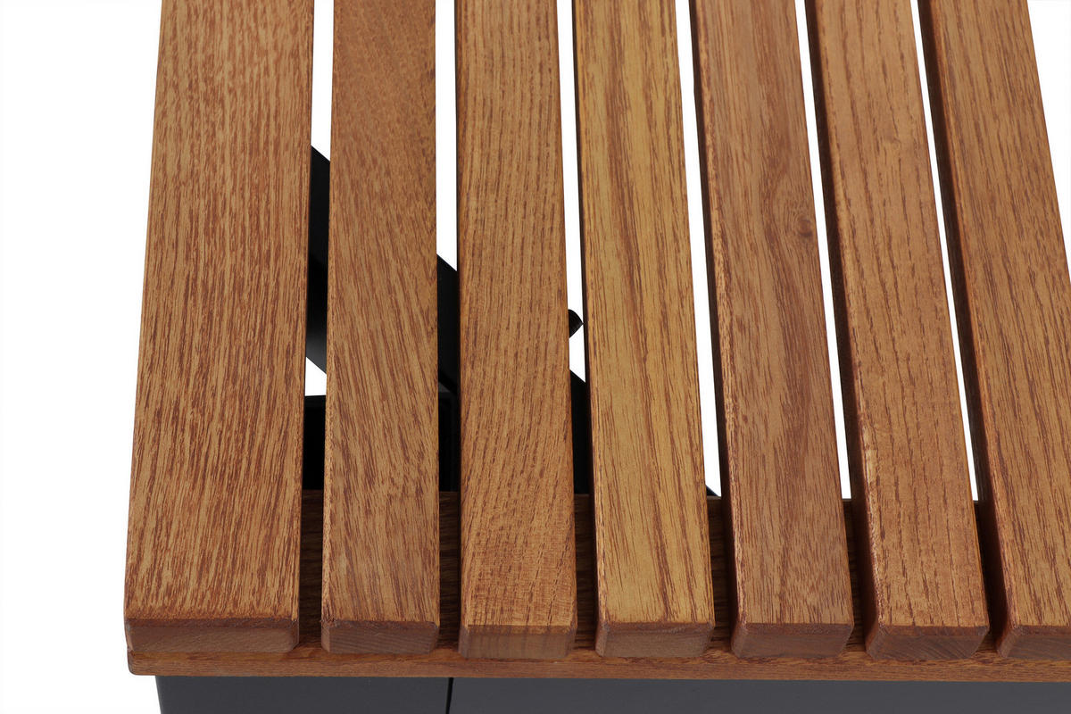 GARTENTISCH 220/100/76 cm Holz, Metall rechteckig  - Anthrazit/Robinienfarben, KONVENTIONELL, Holz/Metall (220/100/76cm) - Siena Garden