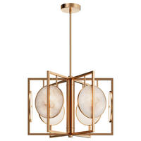 PENDELLEUCHTE  51,7/37,5/51,7 cm   - Goldfarben, Trend, Stein/Metall (51,7/37,5/51,7cm) - MAYTONI