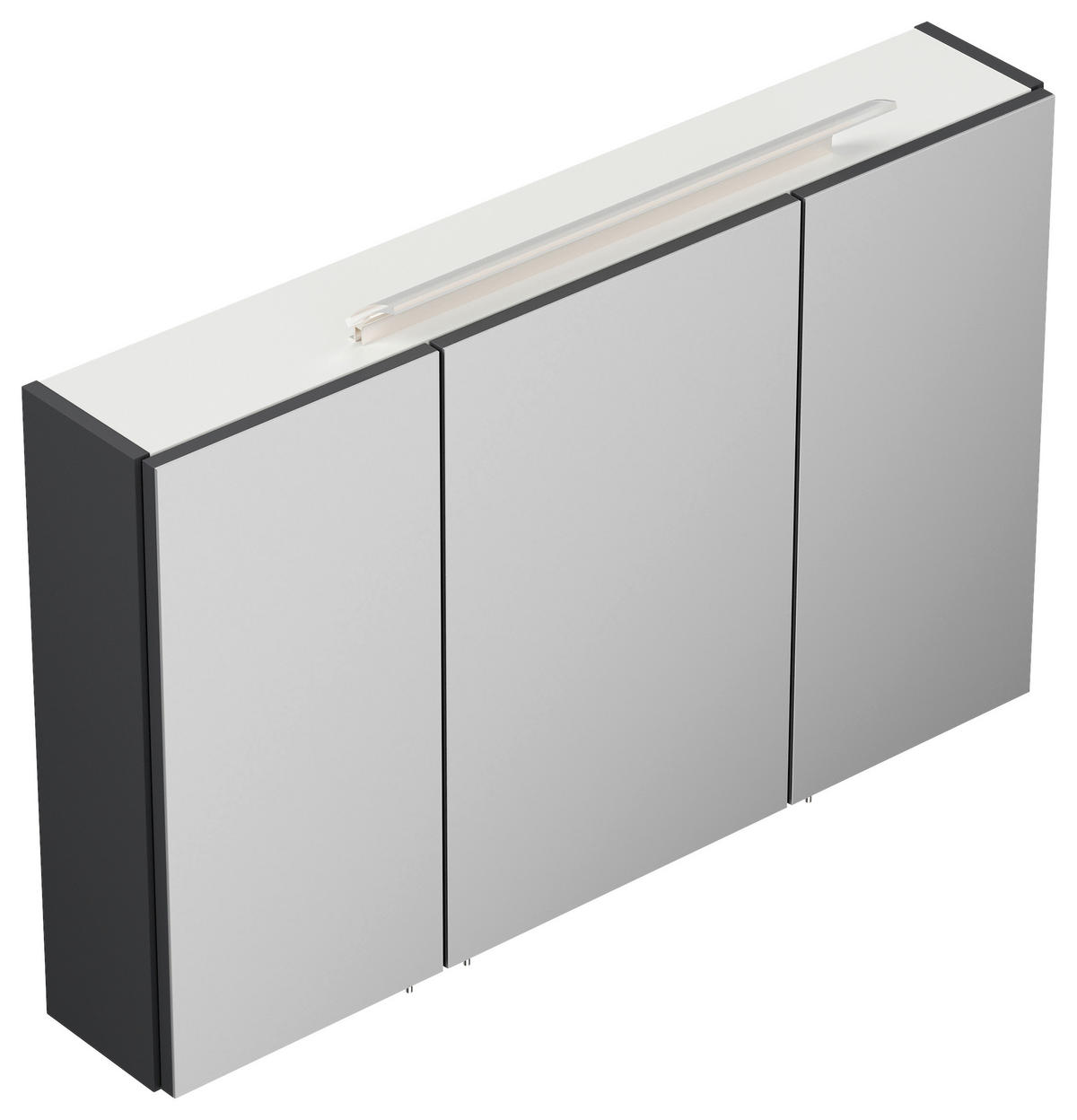 SPIEGELSCHRANK 120/62,5/17 cm  - Graphitfarben, MODERN, Glas/Holzwerkstoff (120/62,5/17cm) - MID.YOU