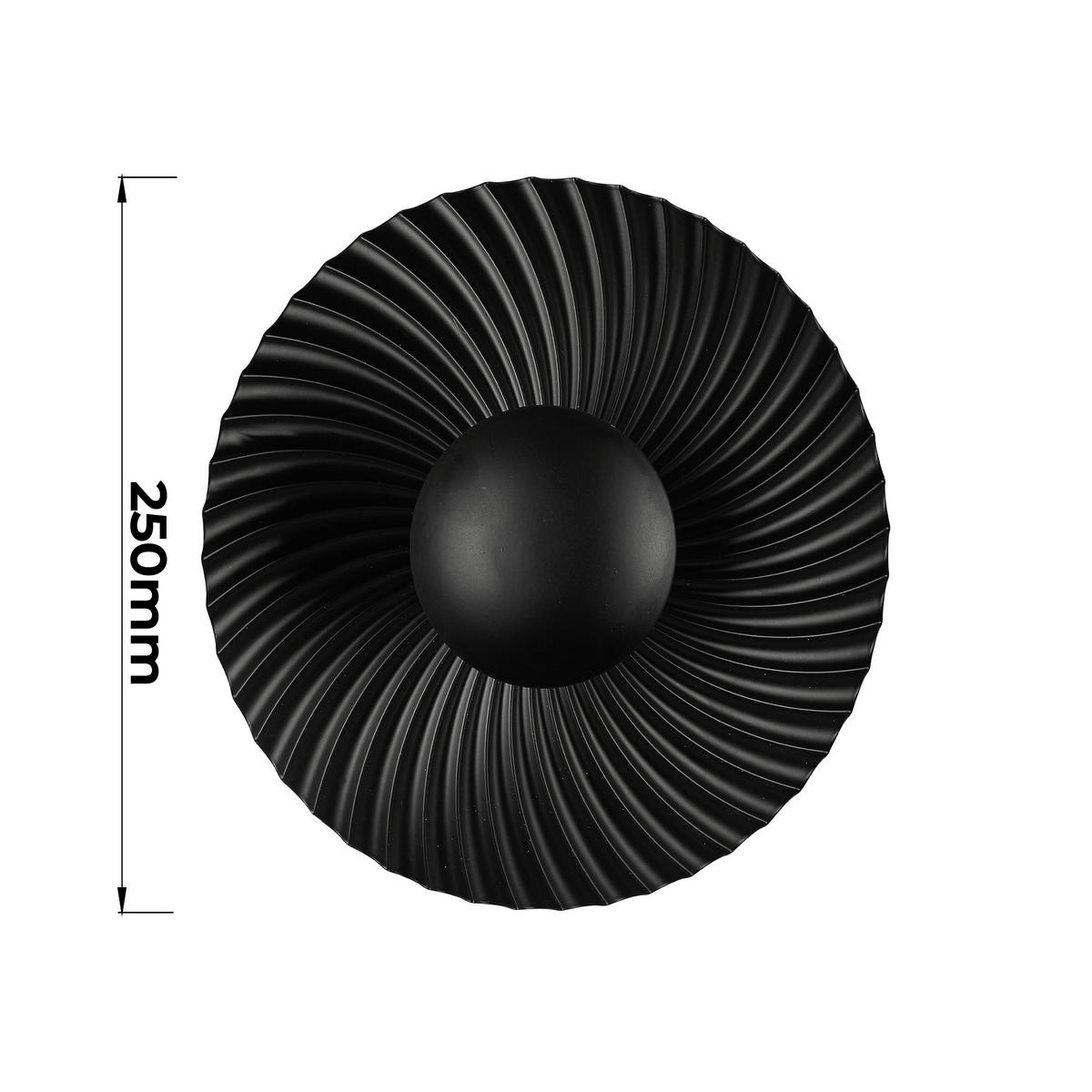 WANDLEUCHTE Sola  25/25/10.5 cm  - Schwarz, Design, Metall (25/25/10.5cm)