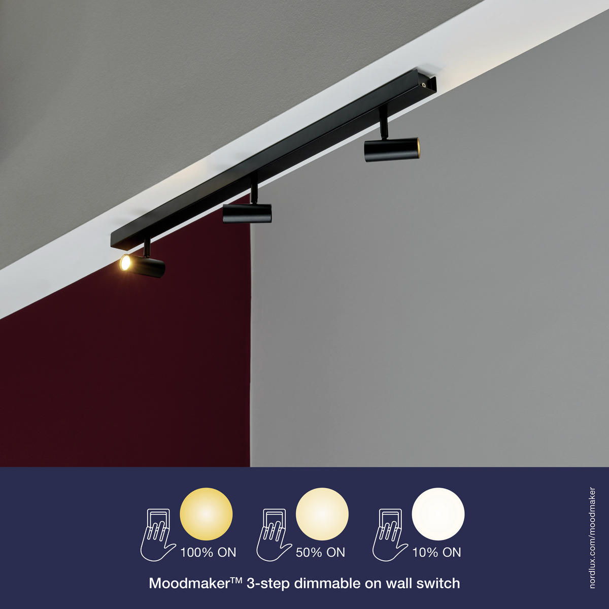 LED-DECKENSTRAHLER 78/3,5/12 cm   - Schwarz, Design, Metall (78/3,5/12cm) - Nordlux