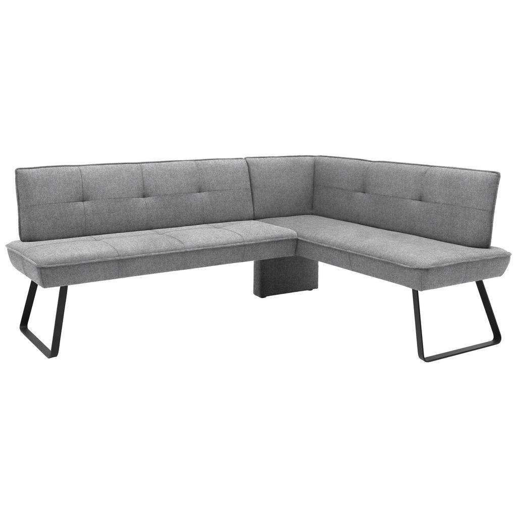 Thumbnail - Dieter Knoll Eckbank, Grau, Schwarz, Metall, Textil, L-Form, 192x157 cm, Emas, Fußauswahl, Lederauswahl, Stoffauswahl, T...