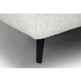 ECKSOFA Elfenbein Chenille Armlehnenkissen, Rücken echt, Sitztiefenverstellung  - Elfenbein/Schwarz, KONVENTIONELL, Textil/Metall (313/215cm) - Hom`in