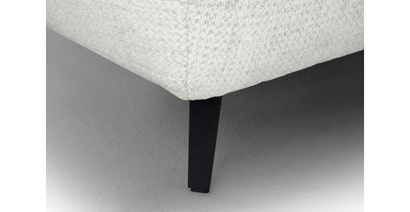 ECKSOFA Elfenbein Chenille Armlehnenkissen, Rücken echt, Sitztiefenverstellung  - Elfenbein/Schwarz, KONVENTIONELL, Textil/Metall (313/215cm) - Hom`in