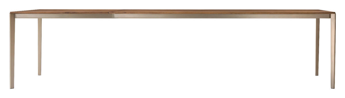 ESSTISCH in Holz, Metall 160(210)/100/75 cm  - Nussbaumfarben/Bronzefarben, Design, Holz/Metall (160(210)/100/75cm) - Team 7