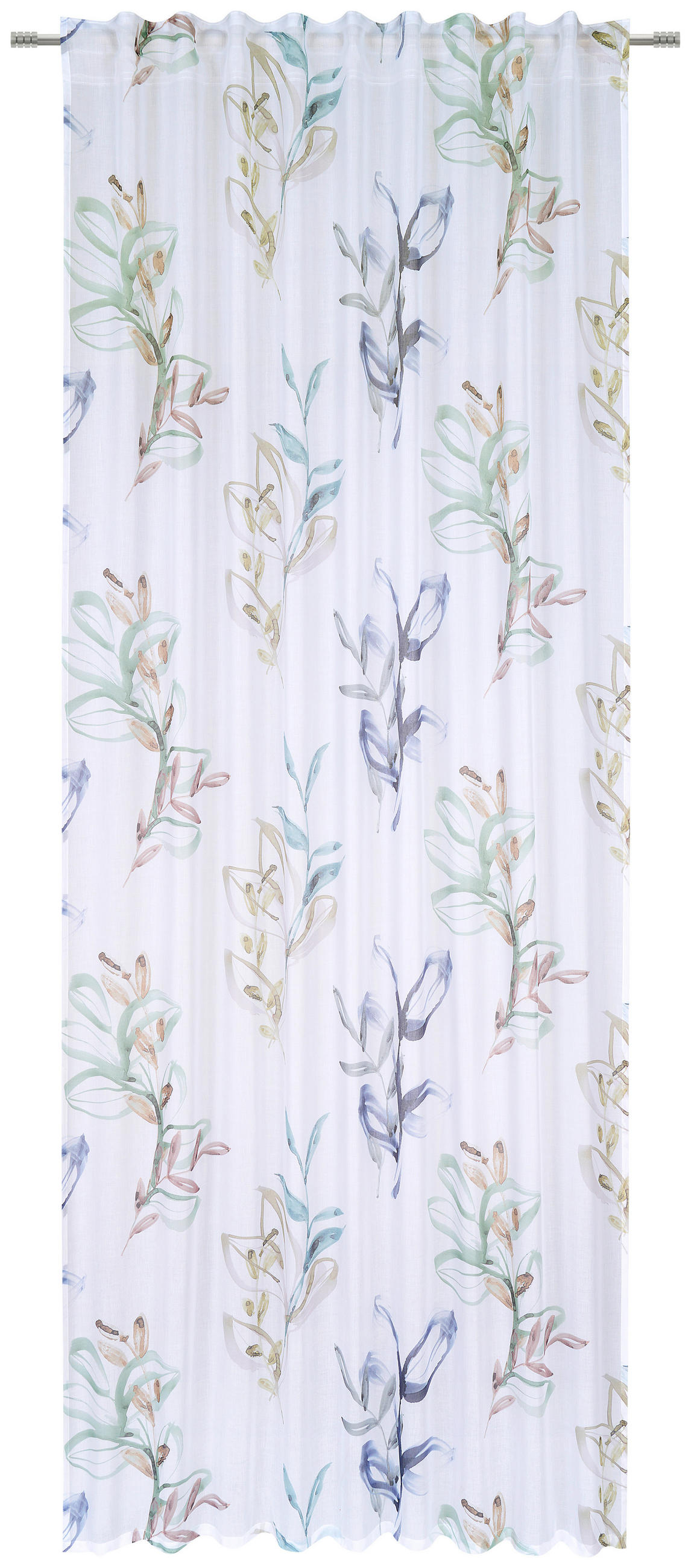 HOTOVÝ ZÁVES, polopriehľadné, 140/245 cm - modrá, Design, textil (140/245cm) - Esposa