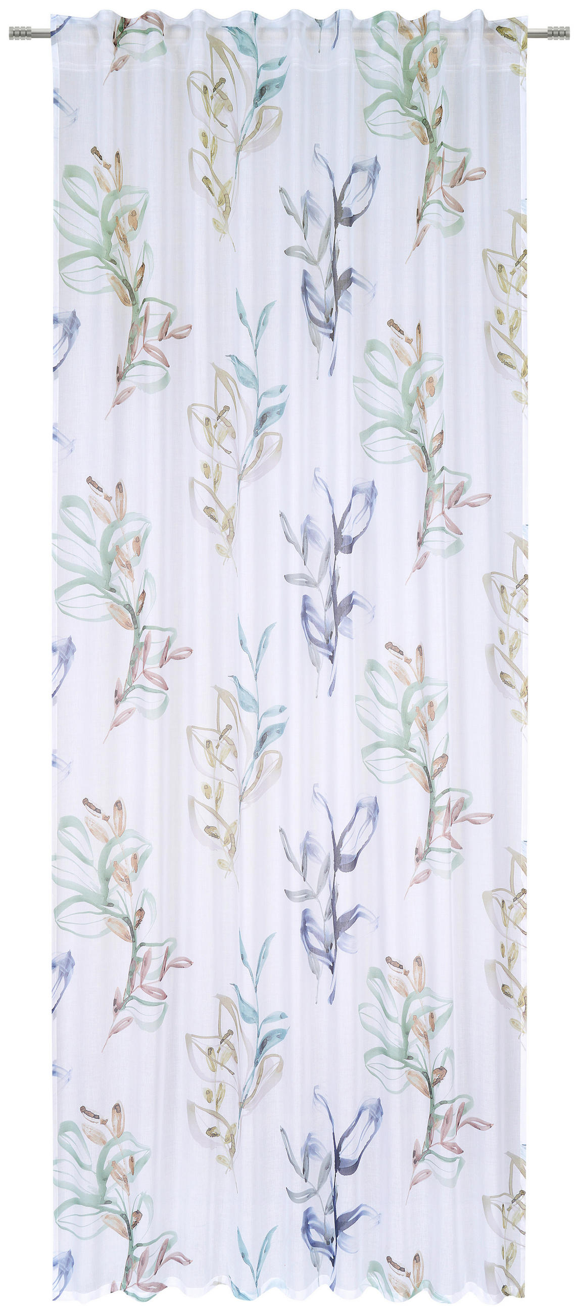 HOTOVÝ ZÁVES, polopriehľadné, 140/245 cm - modrá, Design, textil (140/245cm) - Esposa