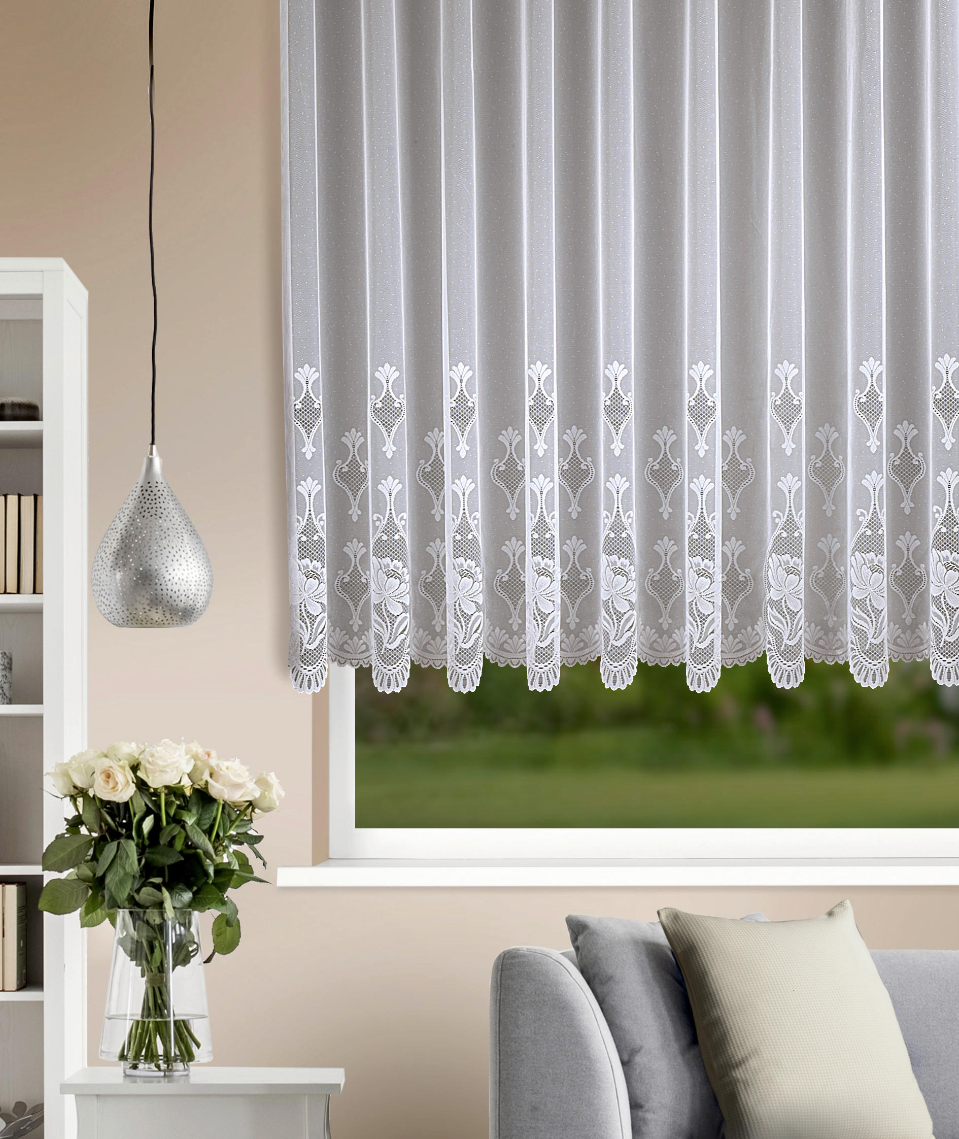 FERTIGSTORE  halbtransparent  300/145 cm   - Weiß, Basics, Textil (300/145cm)