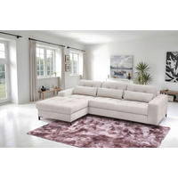 ECKSOFA BONITO Beige Struktur  - Beige/Schwarz, Design, Textil/Metall (176/255cm) - Livetastic