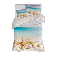 ÁGYNEMŰHUZAT-GARNITÚRA  - világoskék/homokszínű, Basics, textil (35/25/3cm)