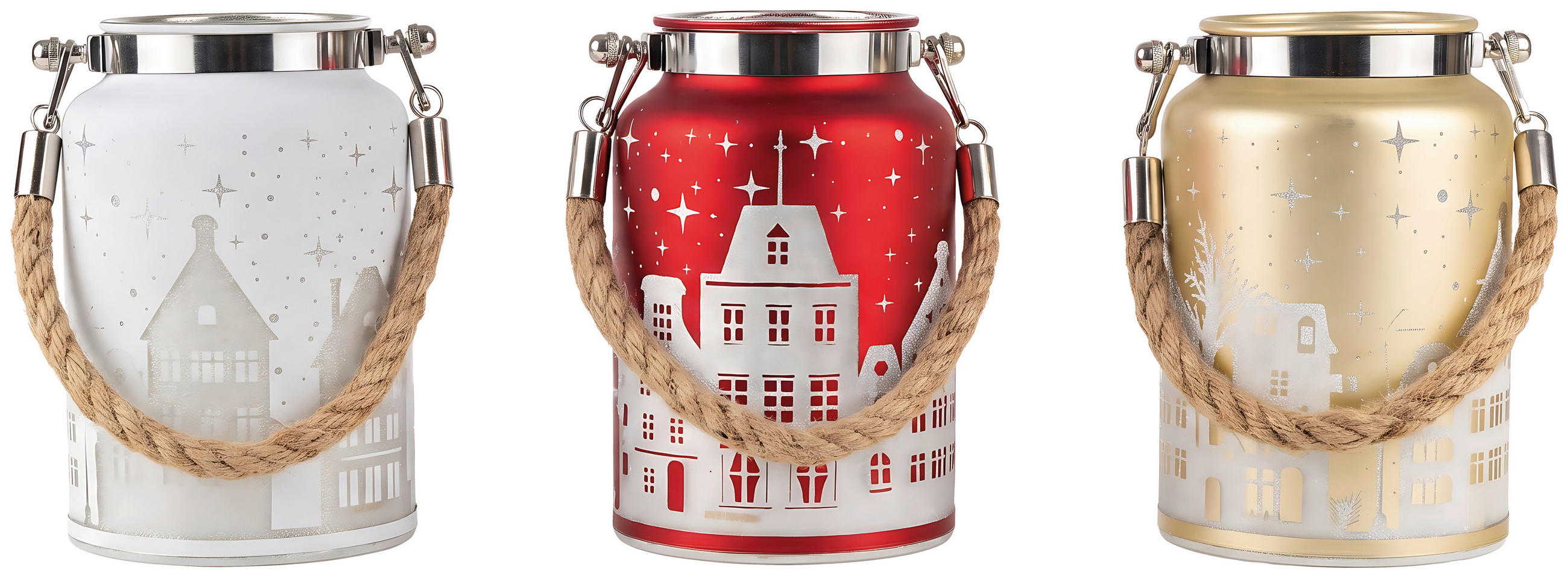 LED-WEIHNACHTSFIGUR  - Beige/Rot, LIFESTYLE, Glas (8/12cm)