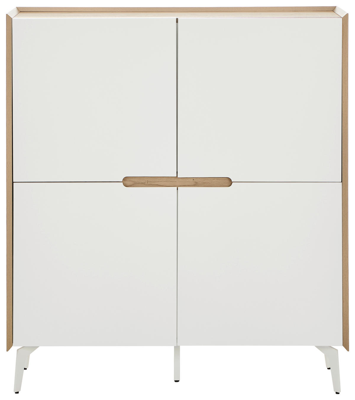 HIGHBOARD  in 110/124/40 cm  - Eiche Artisan/Weiß, Design, Holzwerkstoff/Metall (110/124/40cm) - Carryhome
