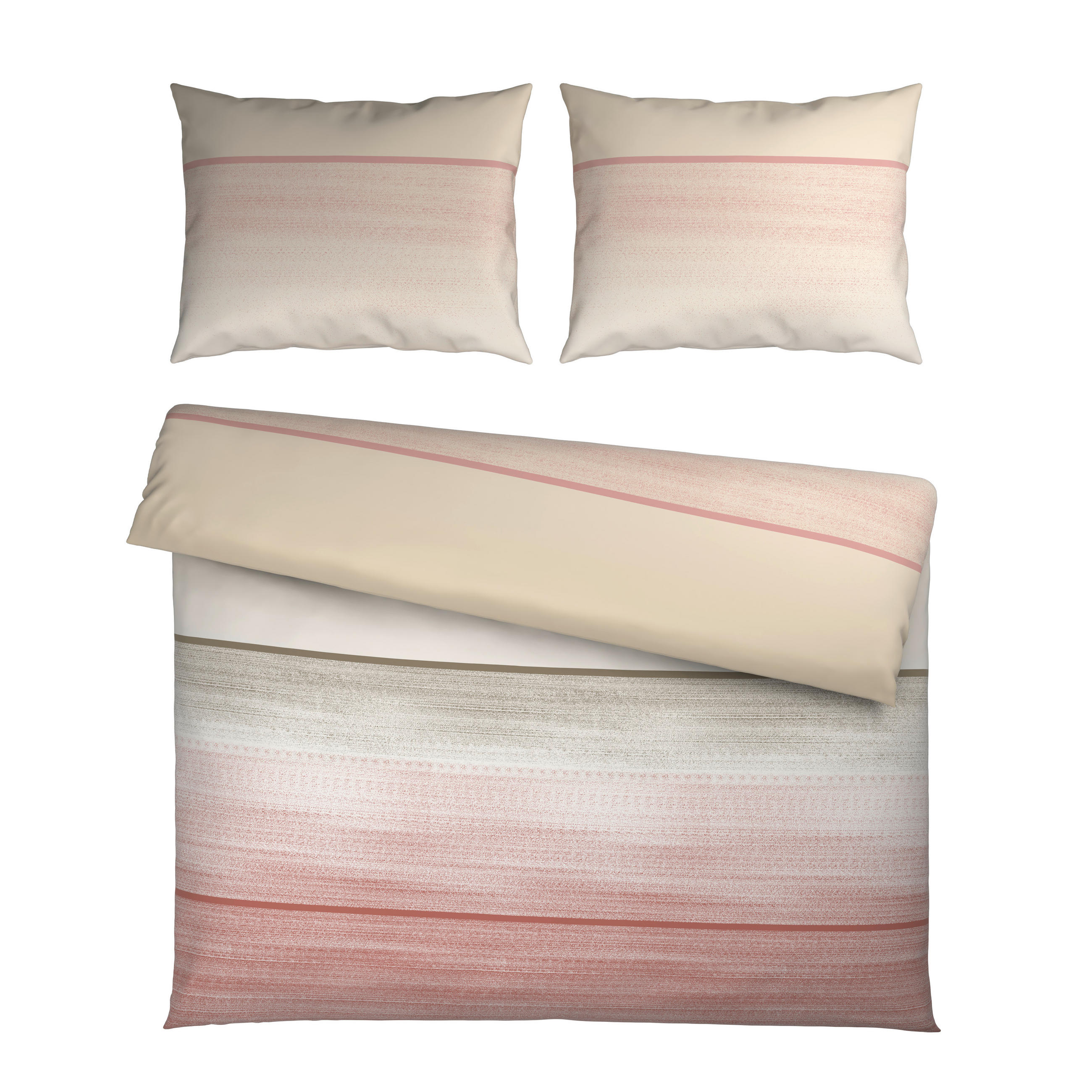 Lenjerie De Pat 220/200 cm  - roz deschis, Konventionell, textil (220/200cm) - Novel