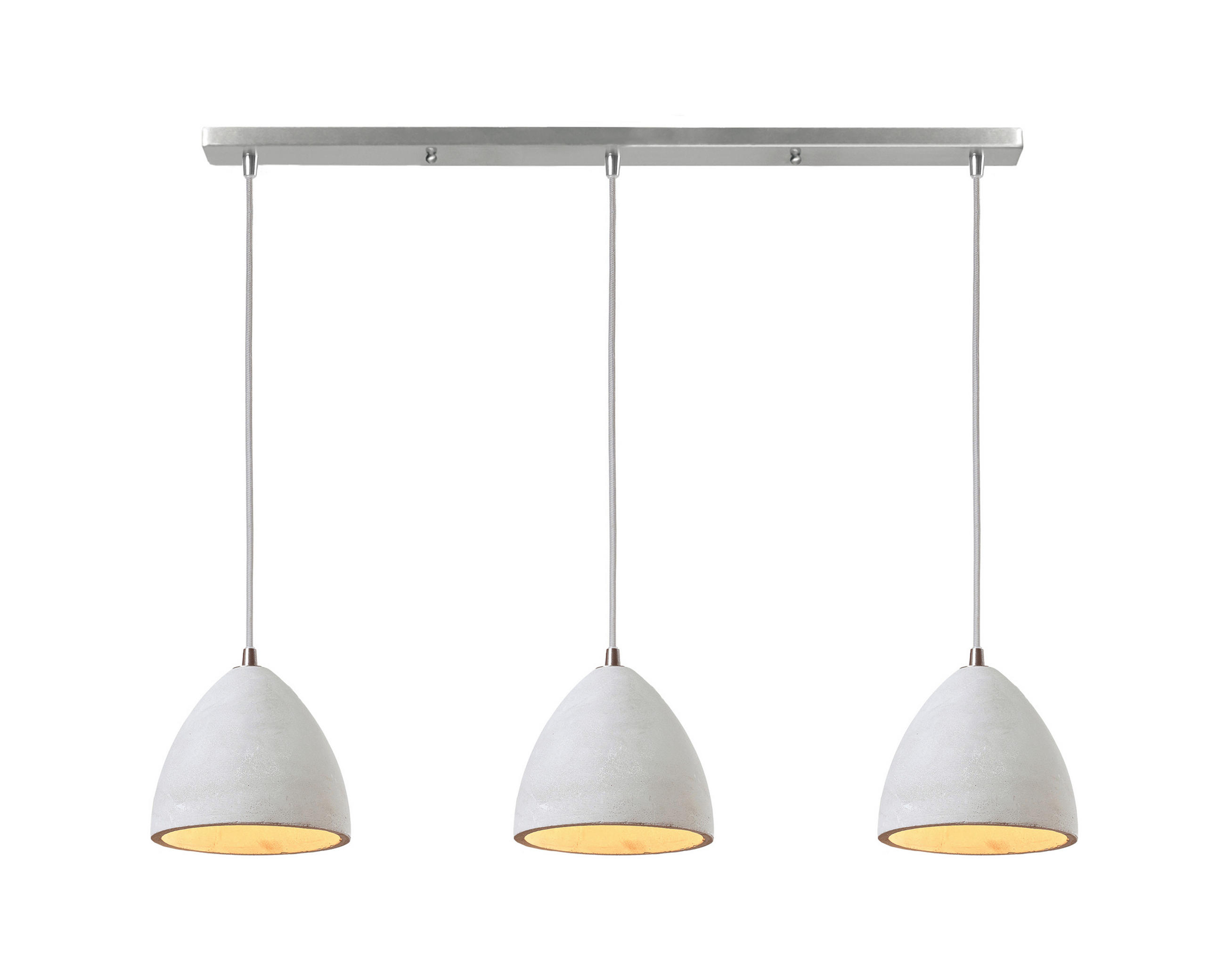 HÄNGELEUCHTE 76/125/15 cm  - Grau, Design, Stein/Metall (76/125/15cm) - P & B