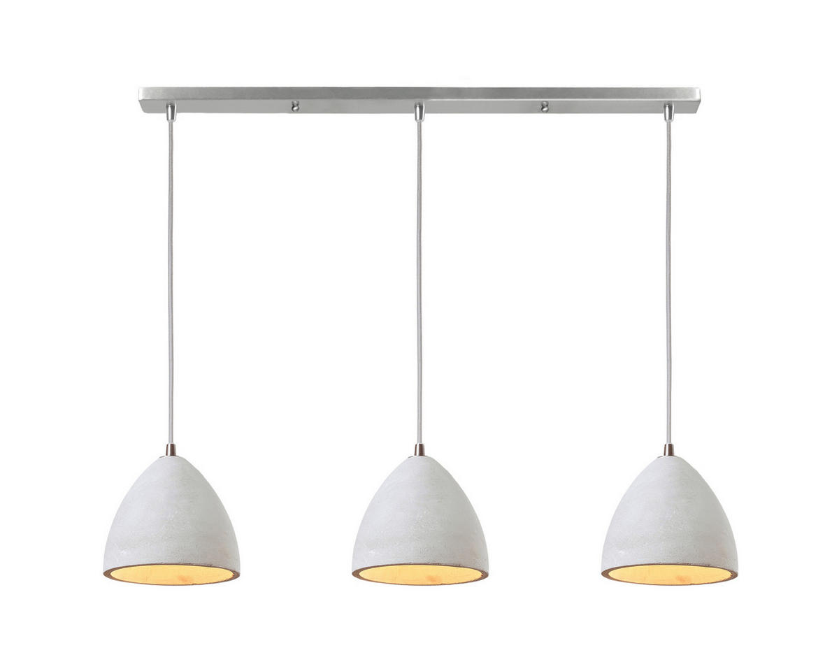 HÄNGELEUCHTE 76/125/15 cm  - Grau, Design, Stein/Metall (76/125/15cm) - P & B