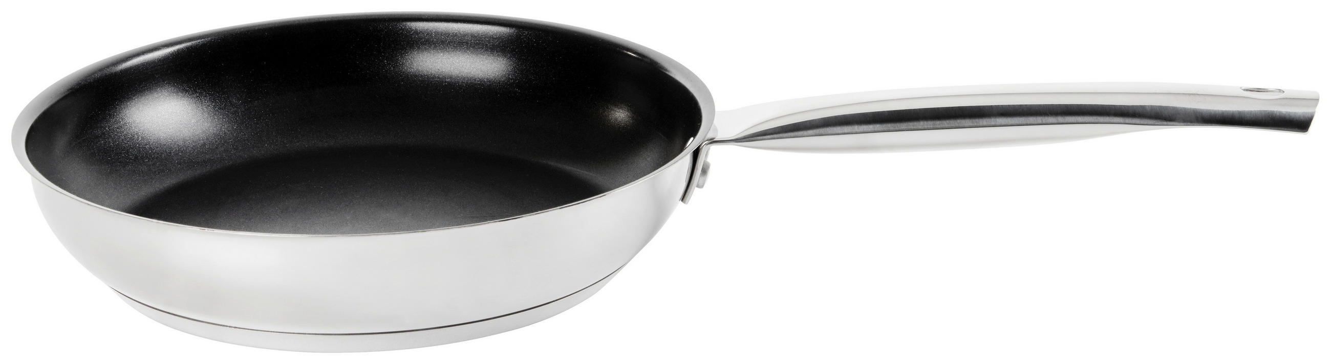 Tigaie Pentru Prăjit 24 cm  - culoare inox/negru, Basics, metal (24cm) - Homeware Profession.