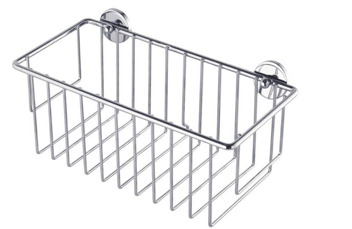 DUSCHREGAL - Edelstahlfarben, MODERN, Metall (25/11,7/12,5cm) - Tesa