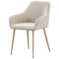 ARMLEHNSTUHL  in Eisen Webstoff  - Beige/Creme, MODERN, Textil/Metall (56/81/62cm) - MID.YOU