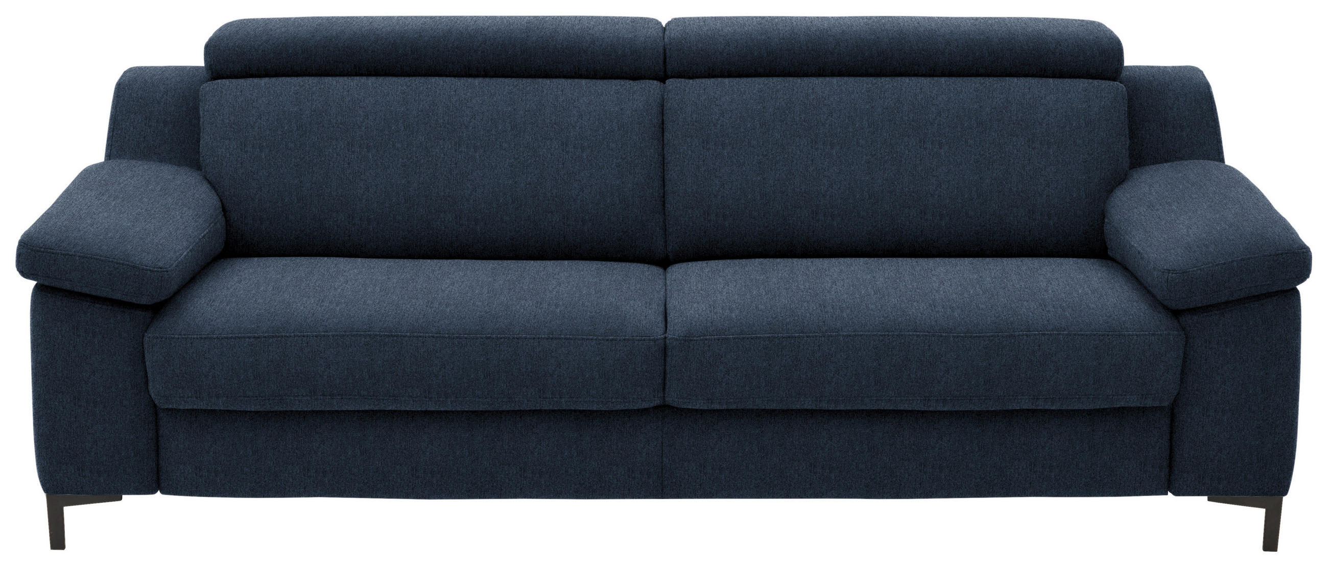 3-SITZER-SOFA in Chenille Blau  - Blau/Schwarz, Design, Textil/Metall (230/104/104cm) - Valdera
