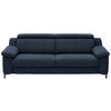 3-SITZER-SOFA in Chenille Blau  - Blau/Schwarz, Design, Textil/Metall (230/104/104cm) - Valdera