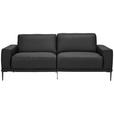 2,5-SITZER in Leder Schwarz  - Schwarz, Design, Leder/Metall (200/102/92cm) - Johann Jakob