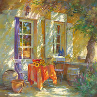 KUNSTDRUCK Architektur, Bäume, Herbst, Pflanzen 30/30 cm  - Gelb/Orange, Basics, Papier (30/30cm) - Monee