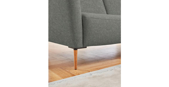 ECKSOFA  in Flachgewebe Graugrün  238/186 cm  - Eichefarben/Graugrün, Design, Holz/Textil (238/186cm) - Valnatura