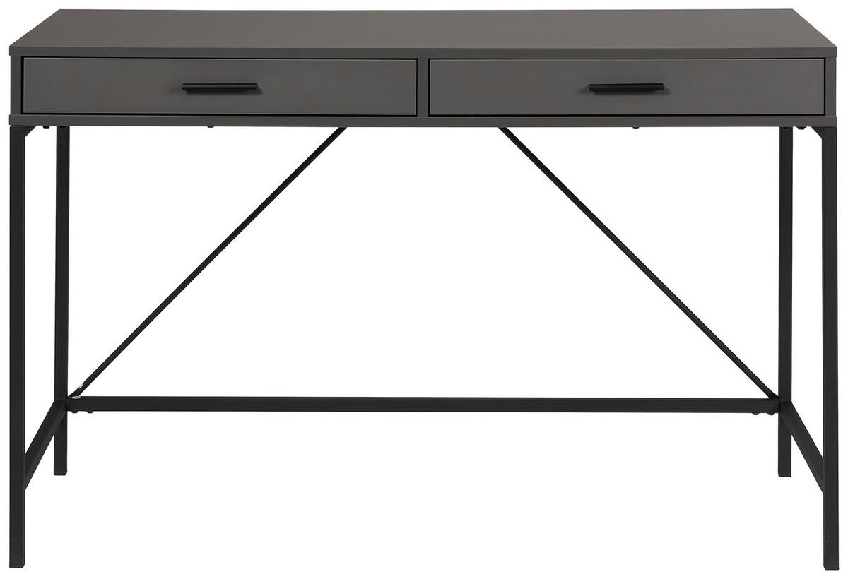 SCHREIBTISCH 120/50/76 cm  in Dunkelgrau  - Dunkelgrau, Design, Holz/Metall (120/50/76cm) - Hom`in