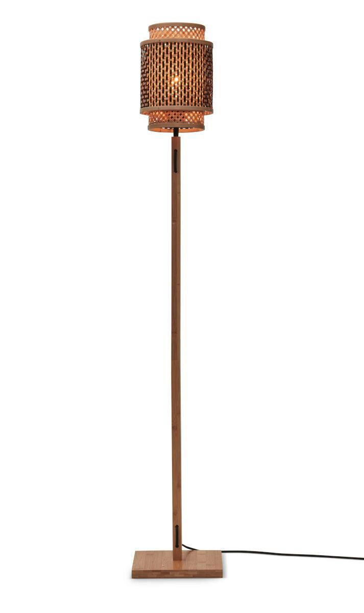 STEHLEUCHTE 20/135 cm    - Schwarz/Naturfarben, Trend, Holz (20/135cm) - Good & Mojo