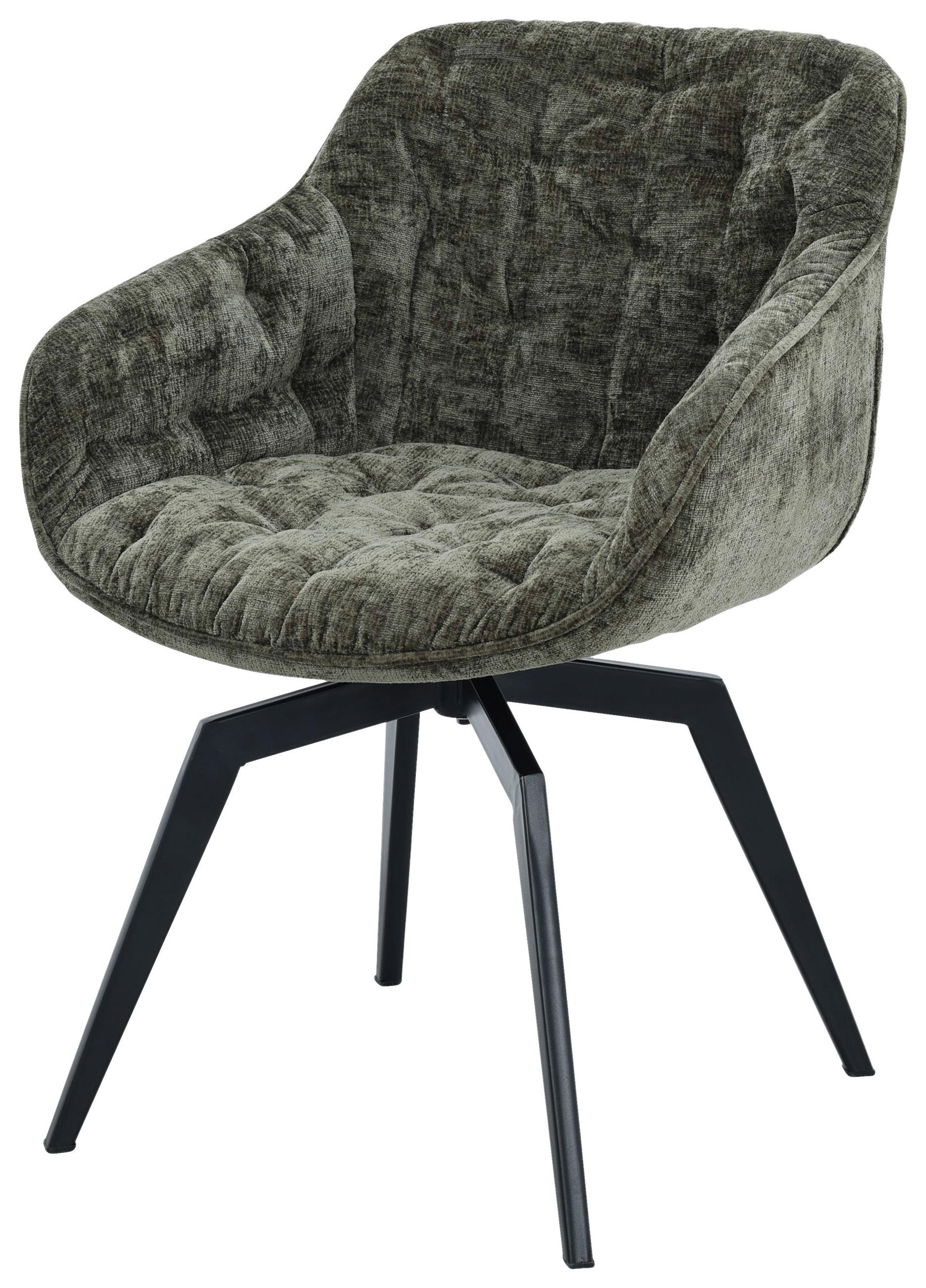 KAROSSZÉK zöld, fekete  - fekete/zöld, Modern, textil/fém (59,5/84/63,5cm) - Livetastic