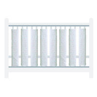 ZAŠTITNA OGRADICA ZA KREVET   - pink/bijela, Basics, tekstil (27/56cm)