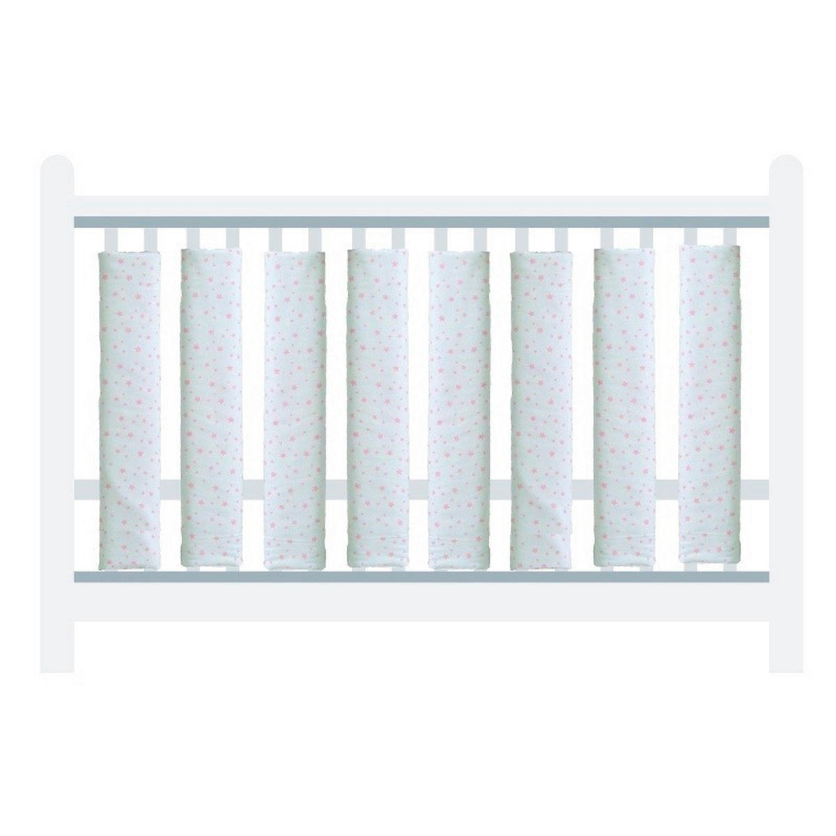 ZAŠTITNA OGRADICA ZA KREVET   - pink/bijela, Basics, tekstil (27/56cm)